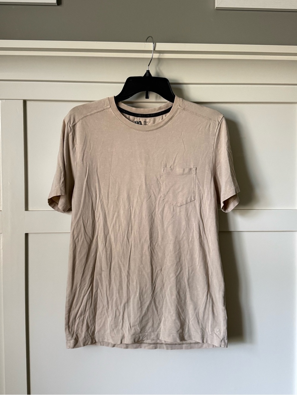 Men's Pocket Crew Neck T-Shirt - Beige